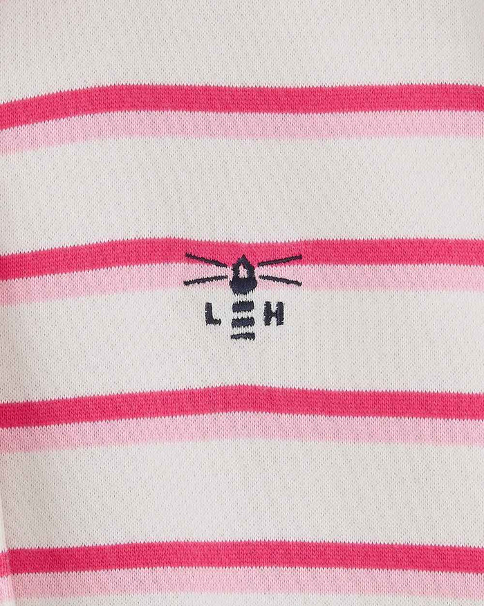 Pink Stripe coloured Lighthouse Ladies Haven Jersey on white background #colour_pink-stripe