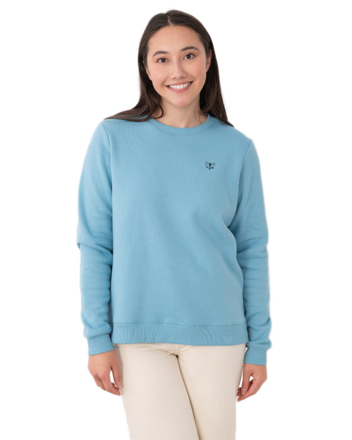 Blue coloured Lighthouse Ladies Seaside Jersey on white background #colour_blue