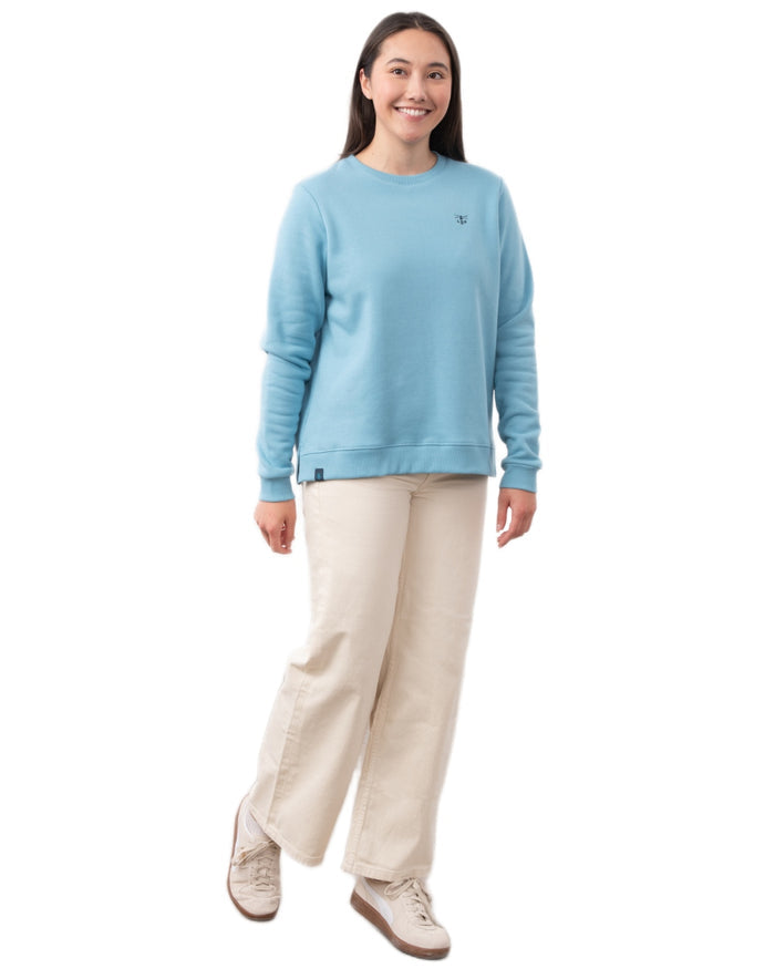 Blue coloured Lighthouse Ladies Seaside Jersey on white background #colour_blue