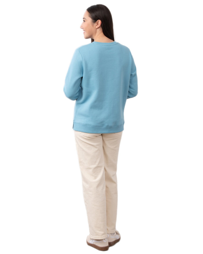 Blue coloured Lighthouse Ladies Seaside Jersey on white background #colour_blue