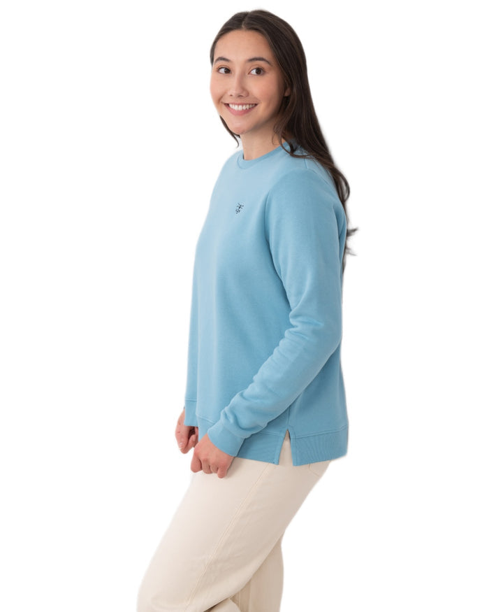 Blue coloured Lighthouse Ladies Seaside Jersey on white background #colour_blue