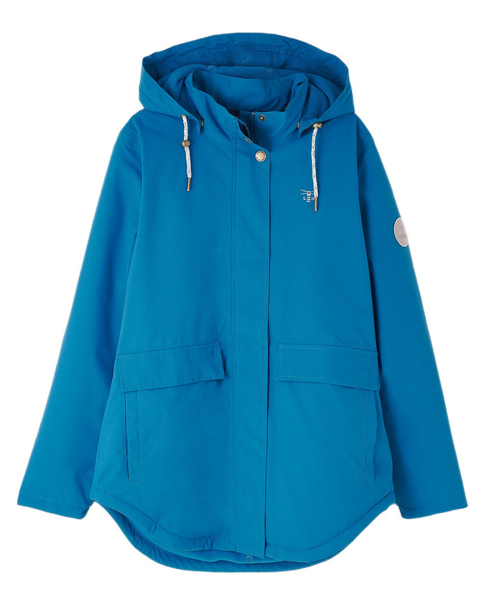 Teal coloured Lighthouse Ladies Tess Coat on white background #colour_teal