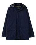 Navy coloured Lighthouse Mens Oxford Raincoat on white background #colour_navy