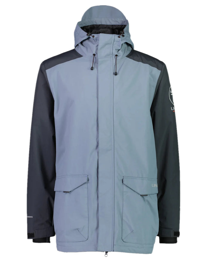 Stormy Weather Ebony Coloured Line 7 Mens Storm Armour10 Waterproof 2 Layer Jacket on white background #colour_stormy-weather-ebony