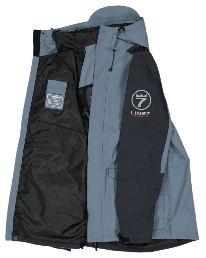Stormy Weather Ebony Coloured Line 7 Mens Storm Armour10 Waterproof 2 Layer Jacket on white background #colour_stormy-weather-ebony