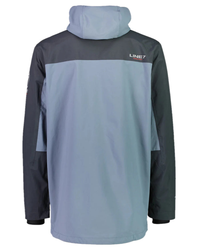 Stormy Weather Ebony Coloured Line 7 Mens Storm Armour10 Waterproof 2 Layer Jacket on white background #colour_stormy-weather-ebony