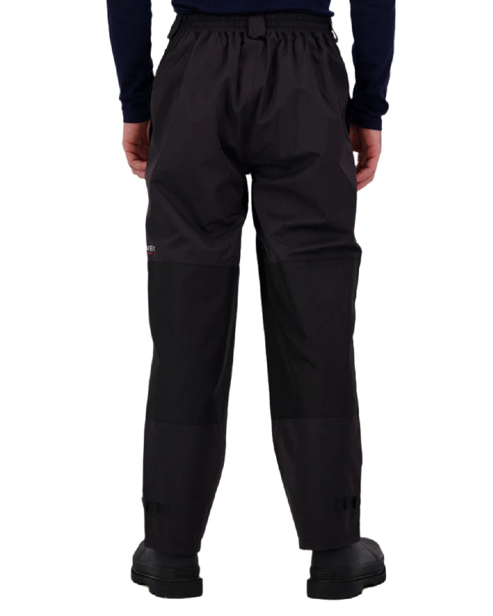Black coloured Line 7 Mens Territory Storm Pro20 Waterproof Overtrouser on white background #colour_black