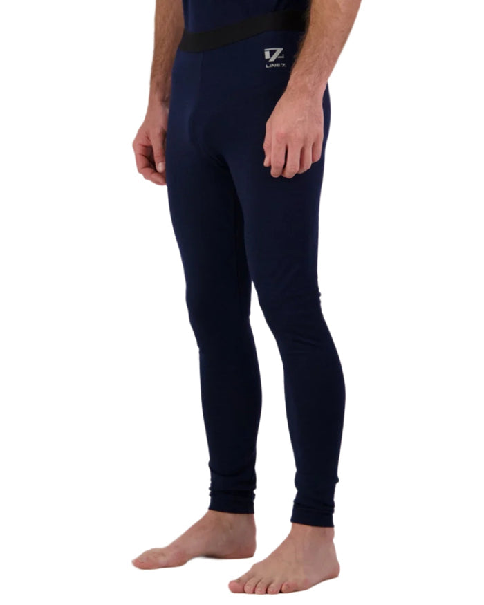 Midnight Coloured Line 7 Merino Leggings on white background #colour_midnight