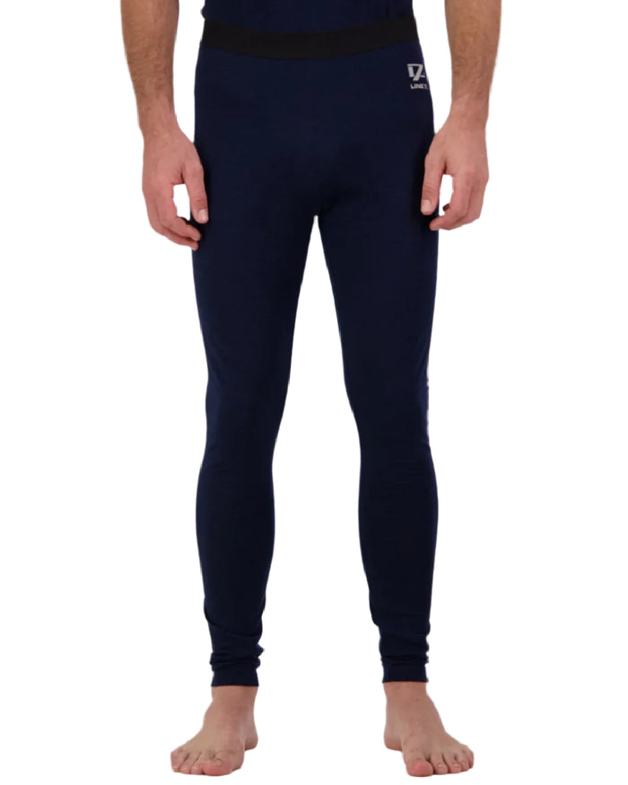 Midnight Coloured Line 7 Merino Leggings on white background #colour_midnight