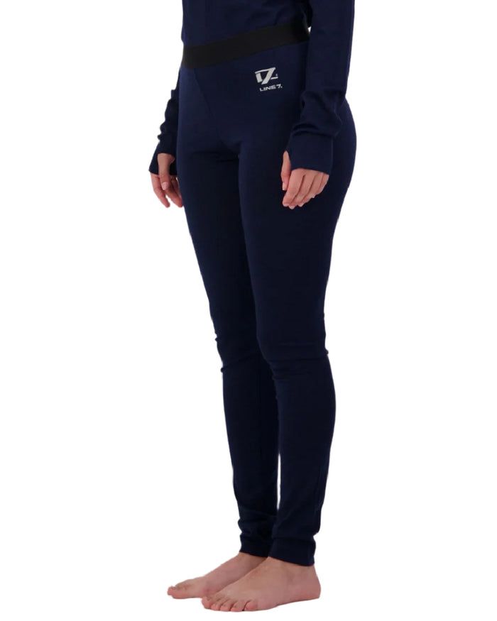 Midnight Coloured Line 7 Merino Leggings on white background #colour_midnight