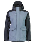 Stormy Weather Ebony Coloured Line 7 Womens Storm Armour10 Waterproof 2 Layer Jacket on white background #colour_stormy-weather-ebony
