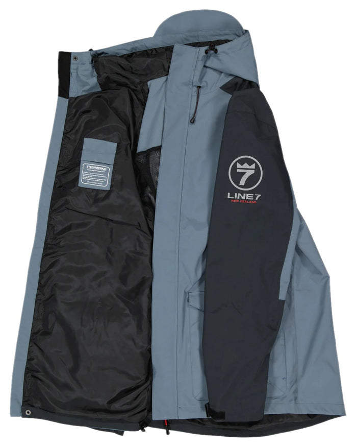 Stormy Weather Ebony Coloured Line 7 Womens Storm Armour10 Waterproof 2 Layer Jacket on white background #colour_stormy-weather-ebony