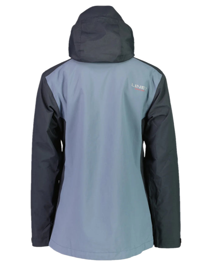 Stormy Weather Ebony Coloured Line 7 Womens Storm Armour10 Waterproof 2 Layer Jacket on white background #colour_stormy-weather-ebony