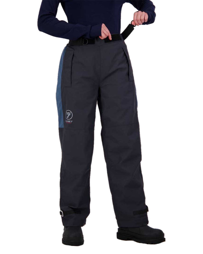 Stormy Weather Ebony Coloured Line 7 Womens Storm Armour10 Waterproof 2 Layer Overtrouser on white background #colour_stormy-weather-ebony