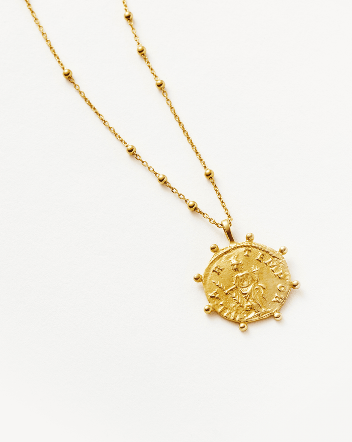 Lucy Williams Engravable Beaded Coin Necklace Necklaces Missoma