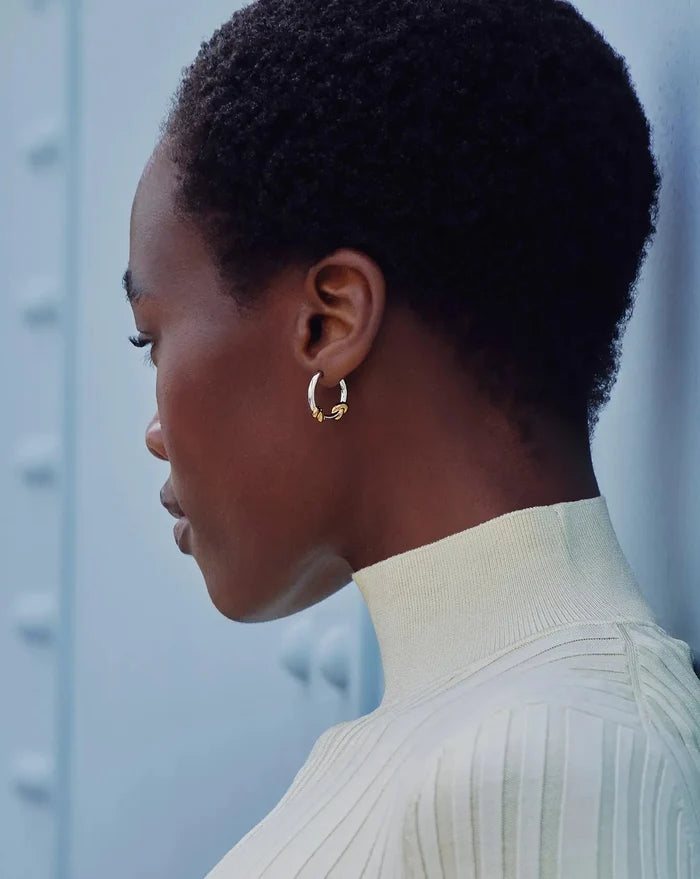 Lucy Williams Knot Small Hoop Earrings | Mixed Metal Earrings Missoma