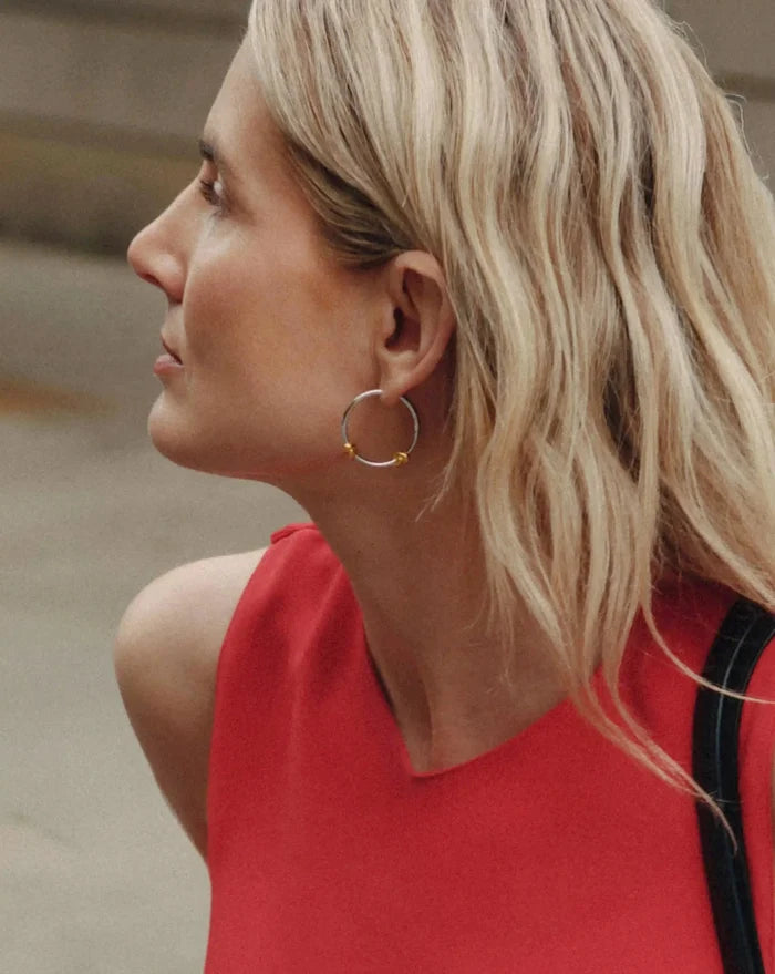 Lucy Williams Medium Knot Hoop Earrings | Mixed Metal Earrings Missoma