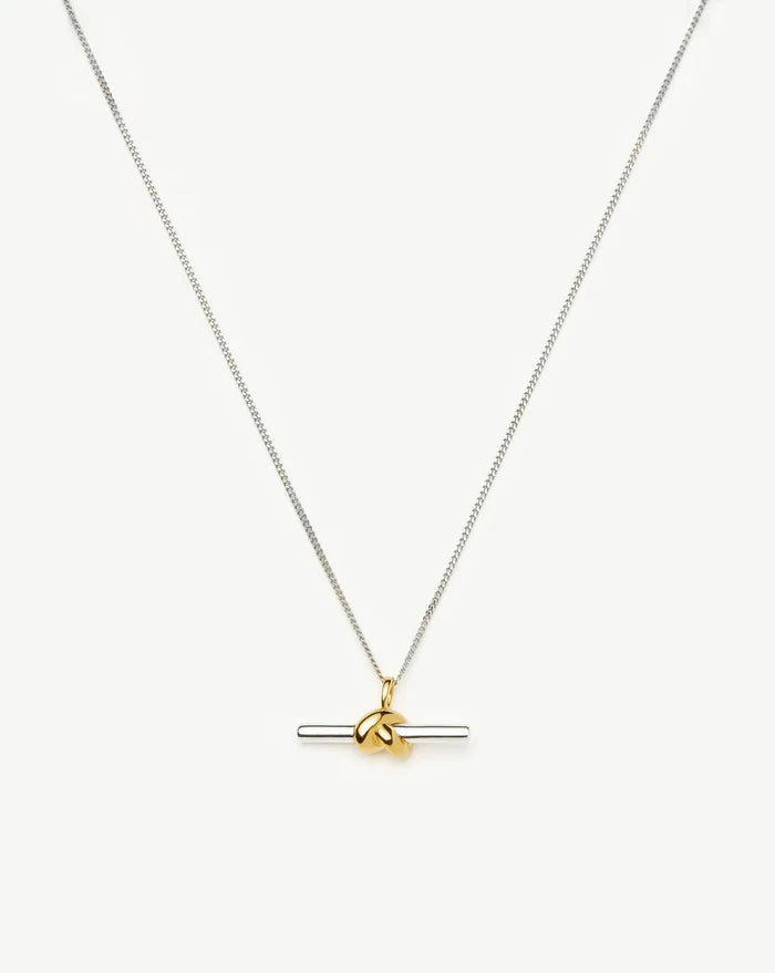 Lucy Williams T-Bar Knot Pendant Necklace | Mixed Metal Necklaces Missoma