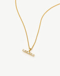 Lucy Williams T-Bar Stone Pendant Necklace | 18ct Gold Vermeil Necklaces Missoma