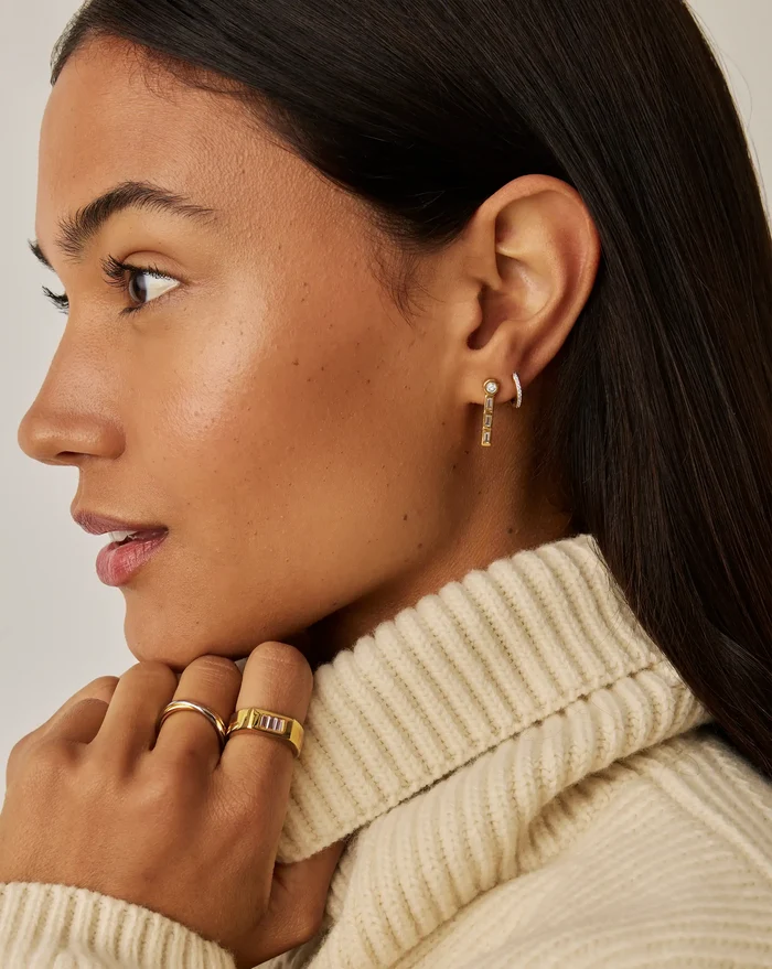 Lucy Williams Tennis Small Drop Earrings | 18ct Gold Vermeil Earrings Missoma