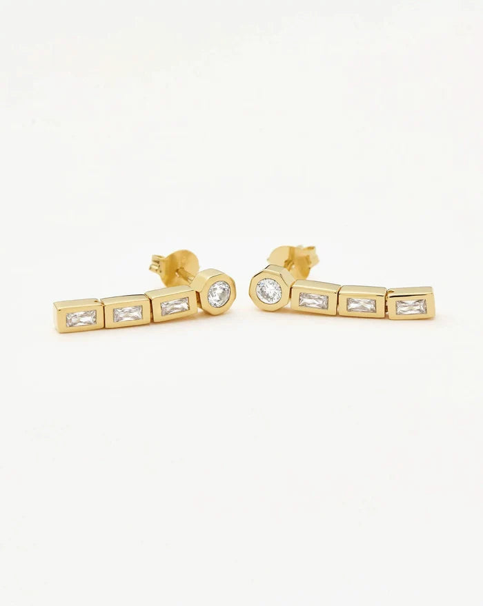 Lucy Williams Tennis Small Drop Earrings | 18ct Gold Vermeil Earrings Missoma