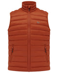 Burnt Orange Coloured Mac In A Sac Mens Synergy Gilet on white background #colour_burnt-orange