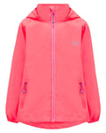 Neon Watermelon Coloured Mac In A Sac Mini Origin Packable Waterproof Jacket Neon on white background #colour_neon-watermelon