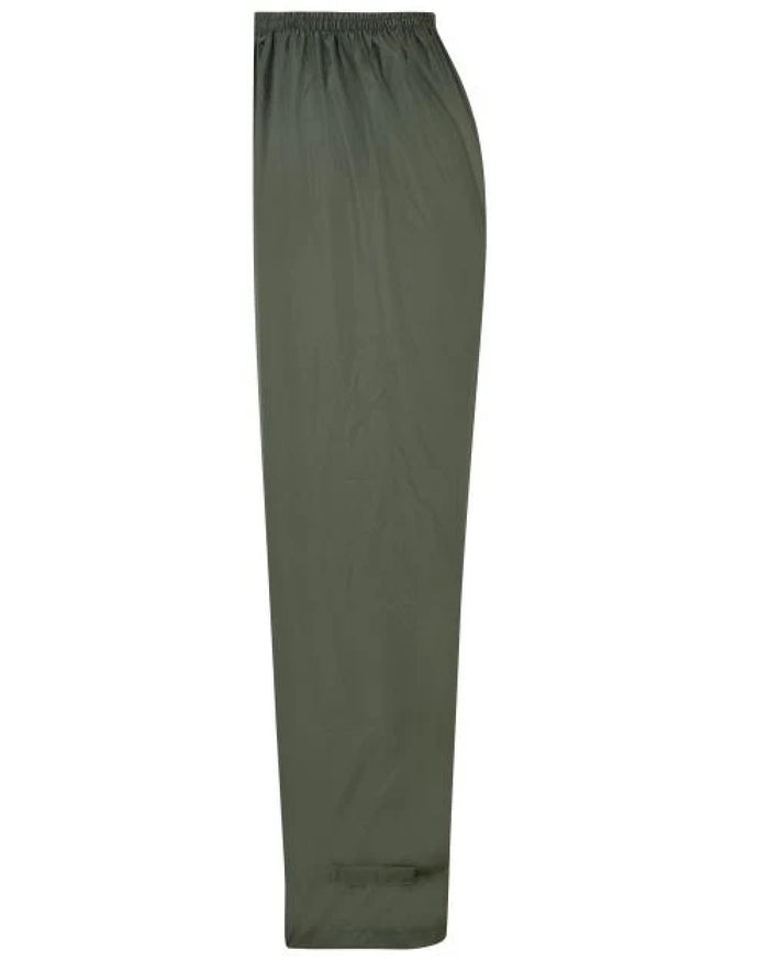 khaki coloured Mac In A Sac Origin Packable Waterproof Overtrousers on white background #colour_khaki