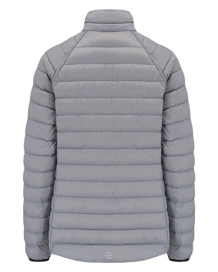 Black Grey coloured Mac In A Sac Packable Womens Down Jacket on white background #colour_black-grey