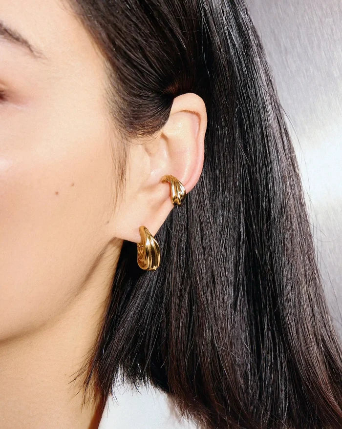 MARKGONG Draped Ear Cuff | 18ct Gold Plated Earrings Missoma