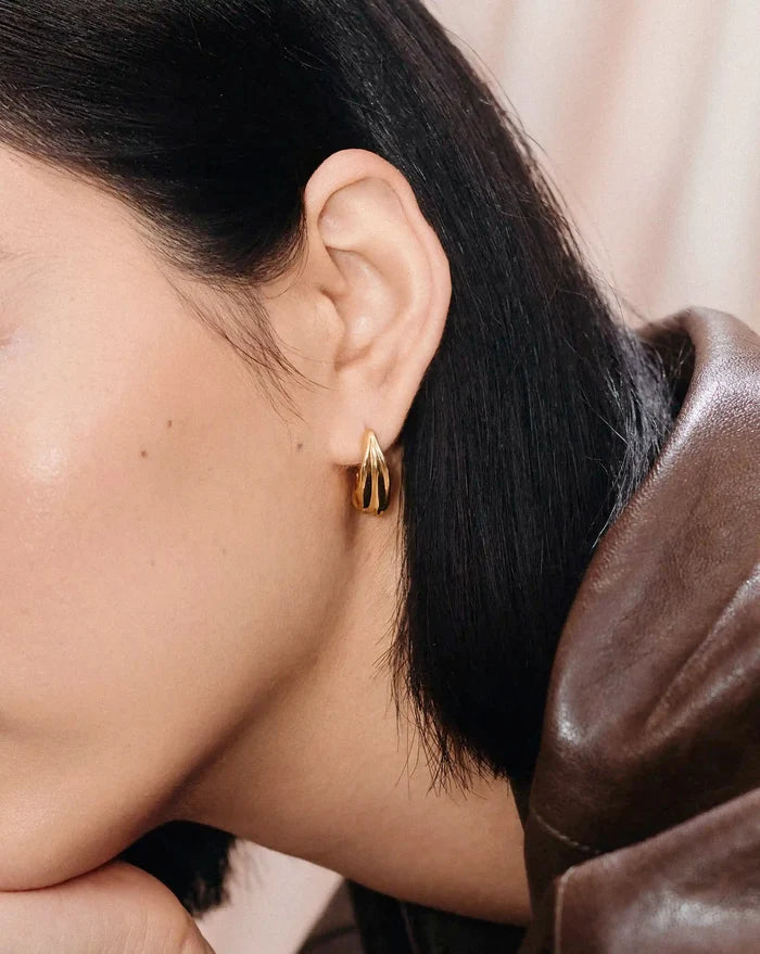 MARKGONG Draped Hoop Earrings | 18ct Gold Plated Earrings Missoma