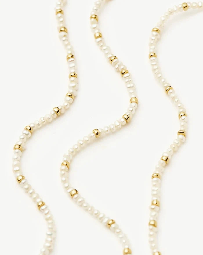 Micro Pearl Beaded Bracelet | 18ct Gold Plated/Pearl Bracelets Missoma