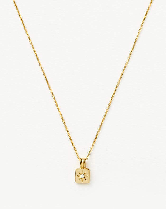 Engravable Star Ridge Pendant Necklace | 18ct Gold Plated Vermeil Necklaces Missoma