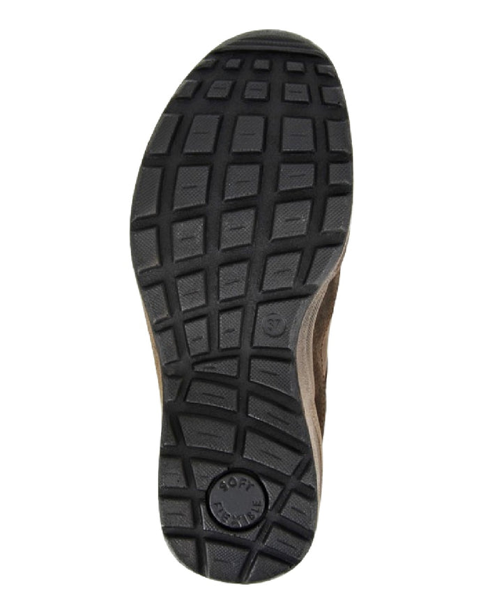 Brown Coloured Mod Comfys Womens Waterproof 6 Eye Zip Trail Shoes on White Background
#colour_brown