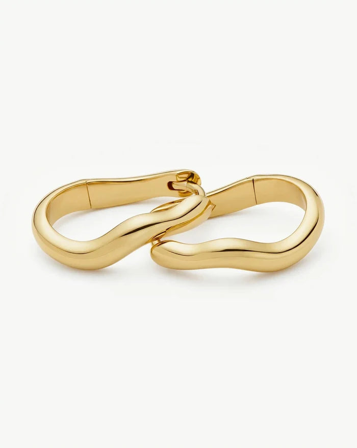 Molten Classic Small Hoop Earrings | 18ct Gold Plated Earrings Missoma