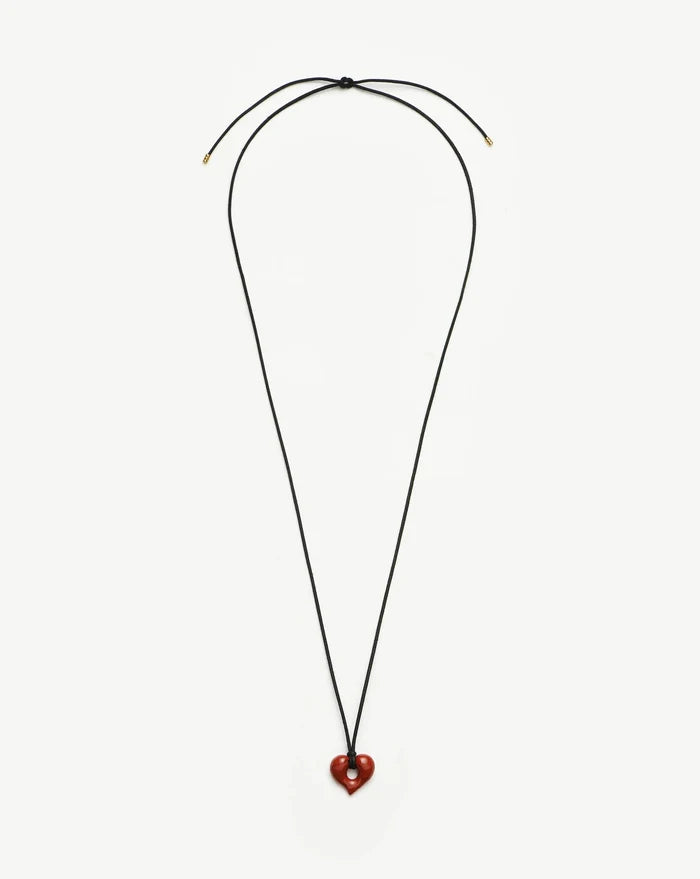 Molten Heart Gemstone Pendant Cord Necklace Necklace Missoma