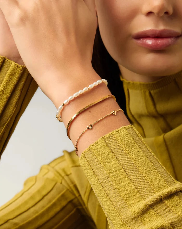 Molten Heart Mini Charm Bracelet | 18ct Gold Vermeil Bracelet Missoma