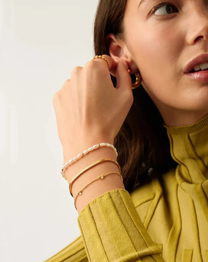 Molten Heart Mini Charm Bracelet | 18ct Gold Vermeil Bracelet Missoma