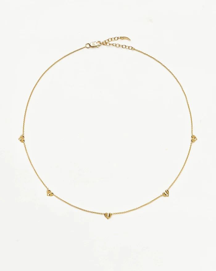 Molten Heart Mini Charm Choker | 18ct Gold Vermeil Necklace Missoma