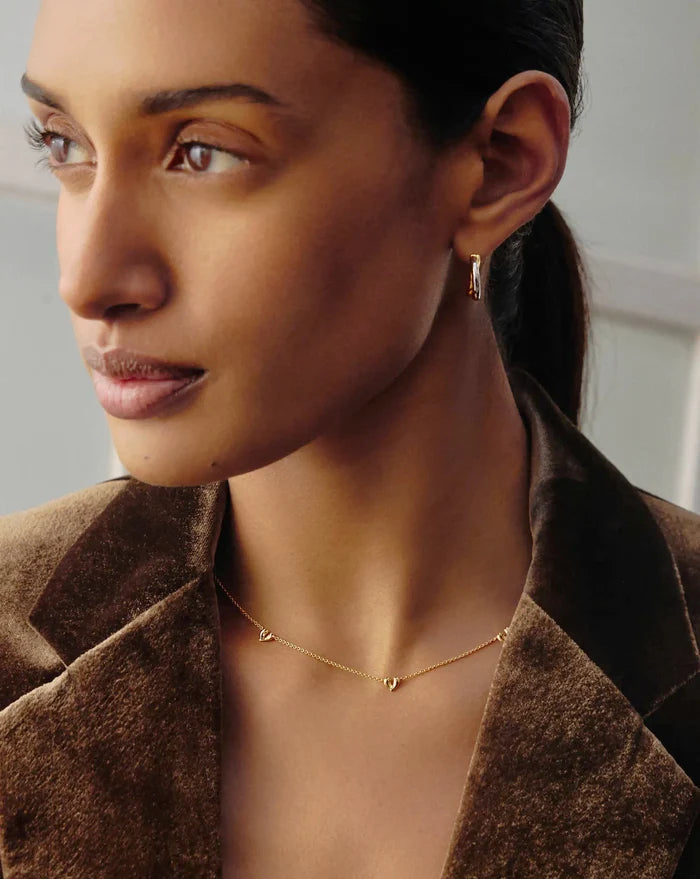 Molten Heart Mini Charm Choker | 18ct Gold Vermeil Necklace Missoma