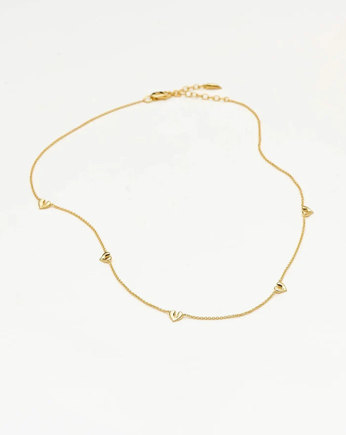 Molten Heart Mini Charm Choker | 18ct Gold Vermeil Necklace Missoma
