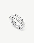 Molten Olive Stacked Ring | Silver Plated Rings Missoma