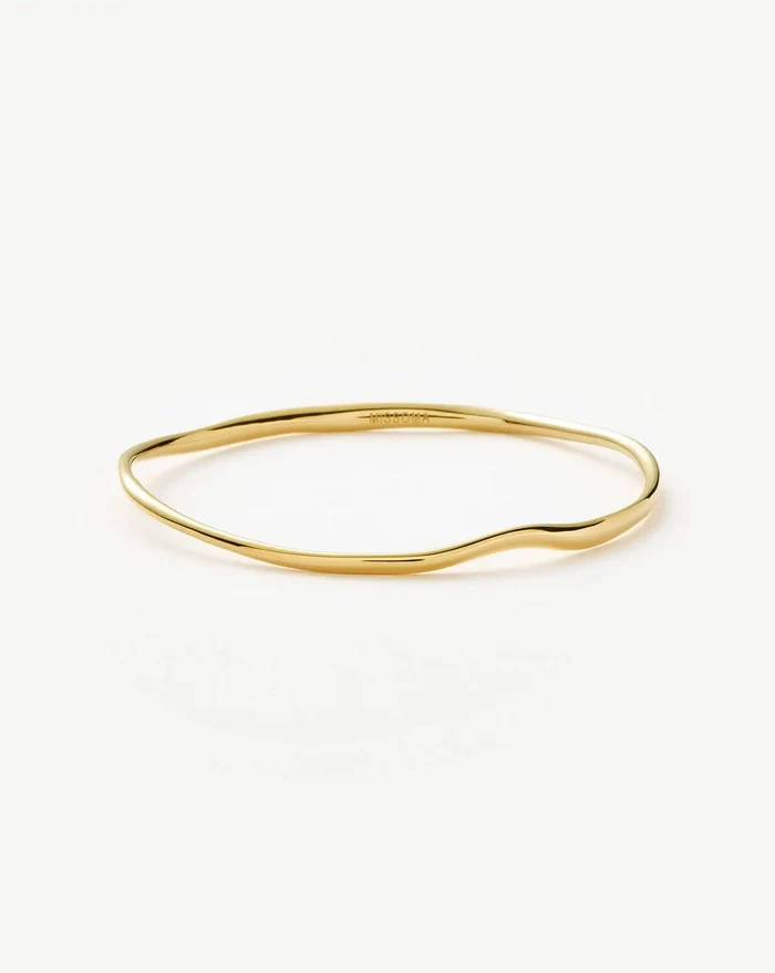 Molten Ripple Bangle | 18ct Gold Plated Bracelets Missoma