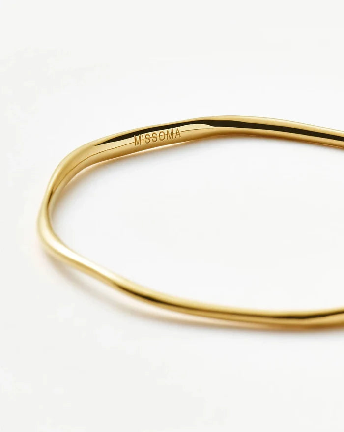 Molten Ripple Bangle | 18ct Gold Plated Bracelets Missoma