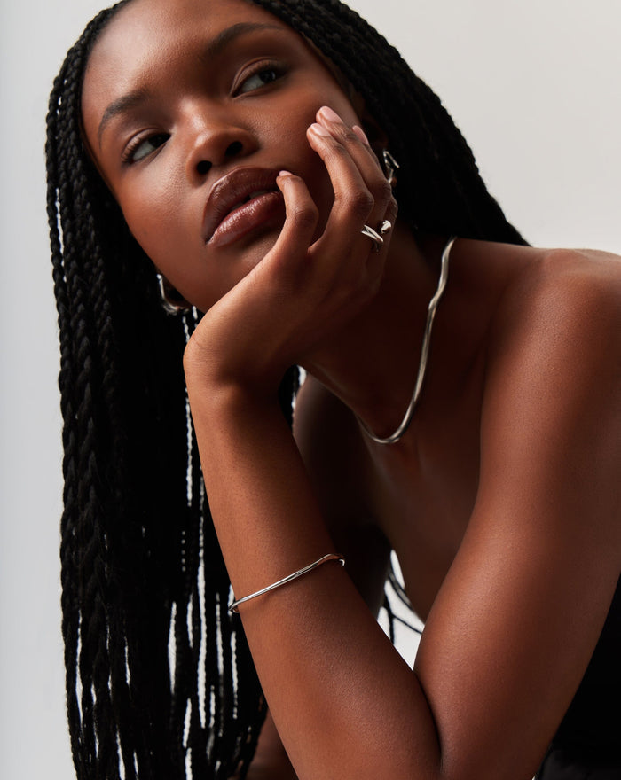 Molten Ripple Bangle | Sterling Silver Bracelets Missoma