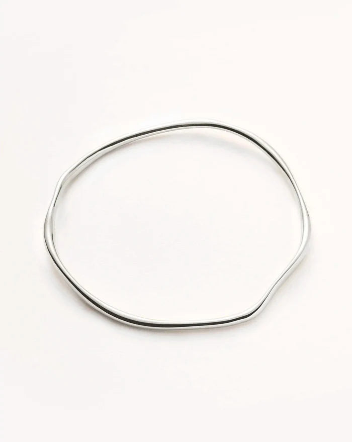 Molten Ripple Bangle | Silver Plated Bracelets Missoma
