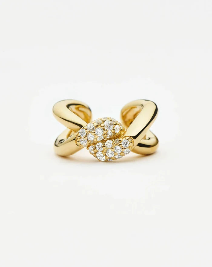 Molten Snow Ear Cuff | 18ct Gold Plated/Cubic Zirconia Earrings Missoma
