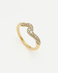 Molten Snow Stacking Ring | 18ct Gold Vermeil/Cubic Zirconia Rings Missoma