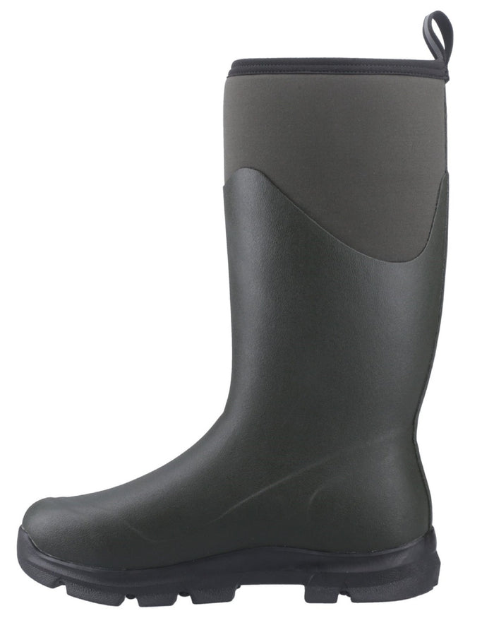 Olive coloured Muck Boots Mens Muck Rancher Tall Boots on white background #colour_olive
