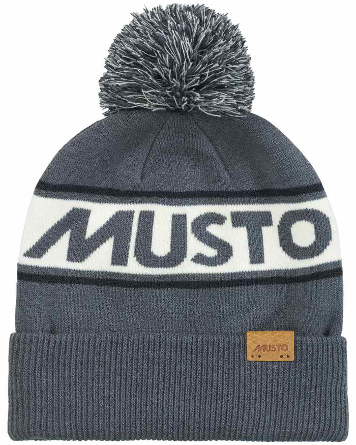 Ombre Blue Coloured Musto Bobble Hat on white background #colour_ombre-blue